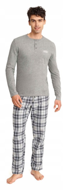 Piżama męska długi rękaw bawełna HENDERSON - XL