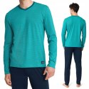 Piżama męska długi rękaw bawełna HENDERSON - XL