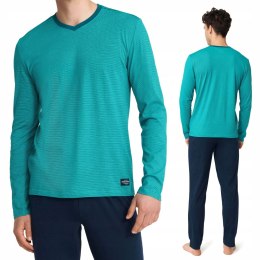 Piżama męska długi rękaw bawełna HENDERSON - XL
