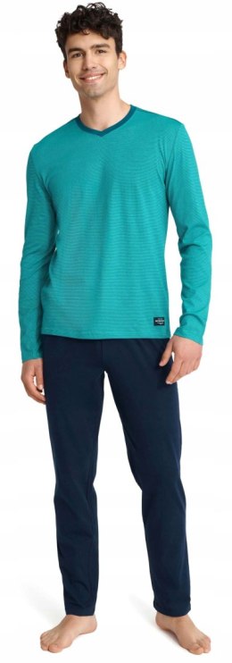 Piżama męska długi rękaw bawełna HENDERSON - XL