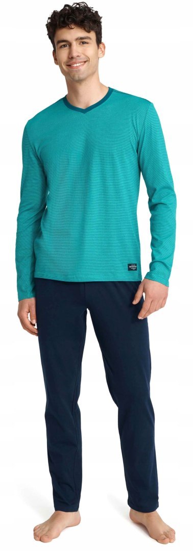 Piżama męska długi rękaw bawełna HENDERSON - XL Piżama męska długi rękaw bawełna HENDERSON - XL