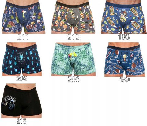 Bokserki bawełniane dopasowane CORNETTE TATTOO - WZORY - XXL