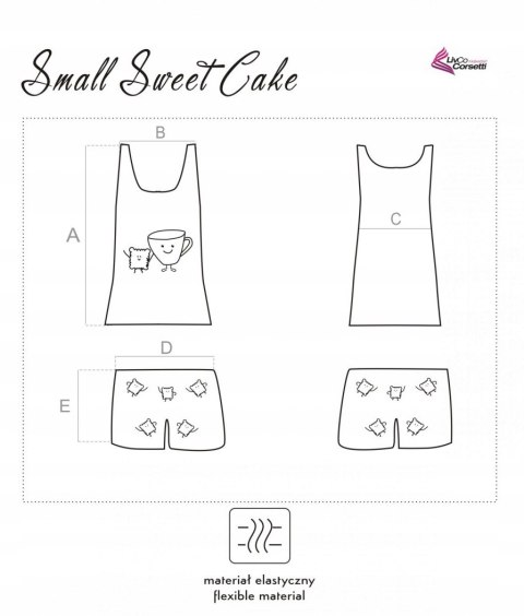 Piżama damska LivCo Corsetti SMALL SWEET CAKE L/XL