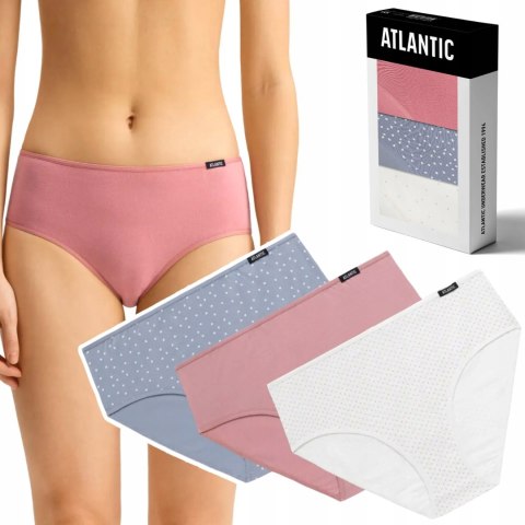 Figi damskie 3 PARY bawełniane majtki ATLANTIC 3LP-211 - XXL