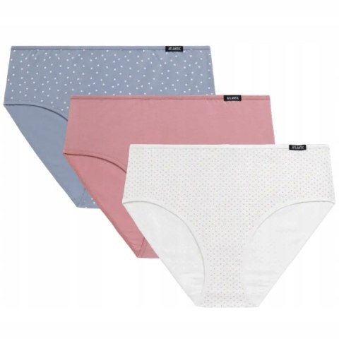 Figi damskie 3 PARY bawełniane majtki ATLANTIC 3LP-211 - XXL