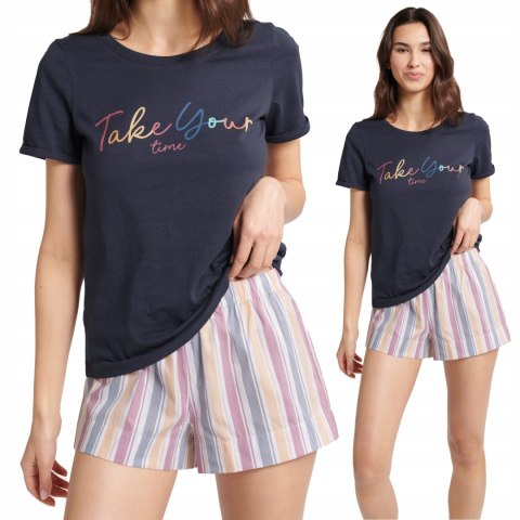 Piżama damska BAWEŁNIANA krótki rękaw HENDERSON S