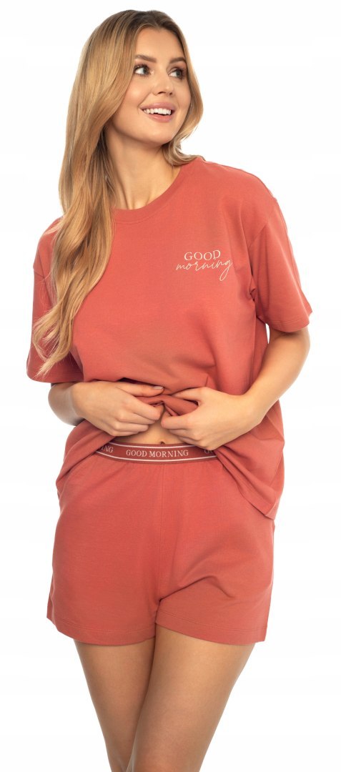 Piżama damska letnia 100% BAWEŁNA z krótkim rękawem HENDERSON ABSTRACT - L