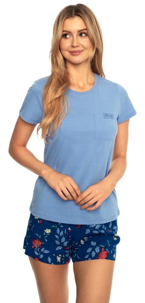Piżama damska letnia BAWEŁNIANA z krótkim rękawem HENDERSON AVA - L