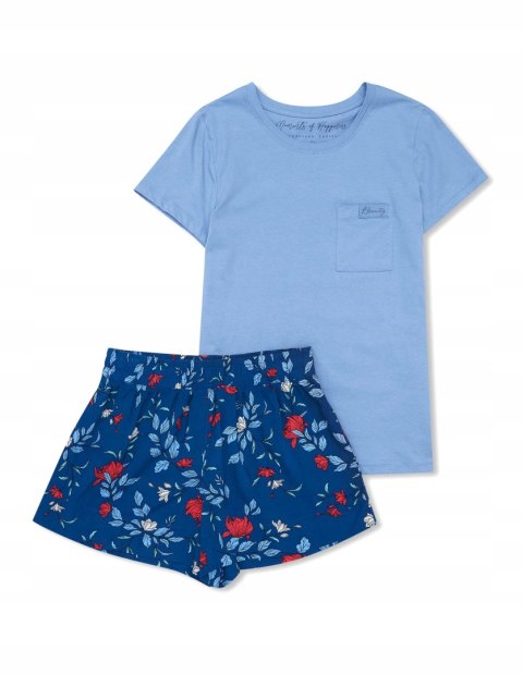 Piżama damska letnia BAWEŁNIANA z krótkim rękawem HENDERSON AVA - L