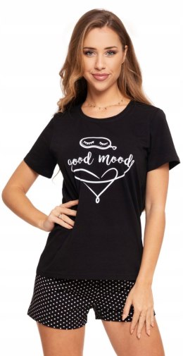 Piżama damska z krótkim rękawem i nadrukiem bawełniana MORAJ - M