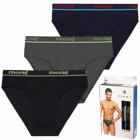 Slipy męskie 100% bawełna majtki MORAJ 3-PAK - 3XL