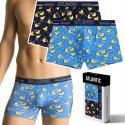 Bokserki męskie 2 PARY dopasowane w kaczki ATLANTIC 2MH-066 - XL