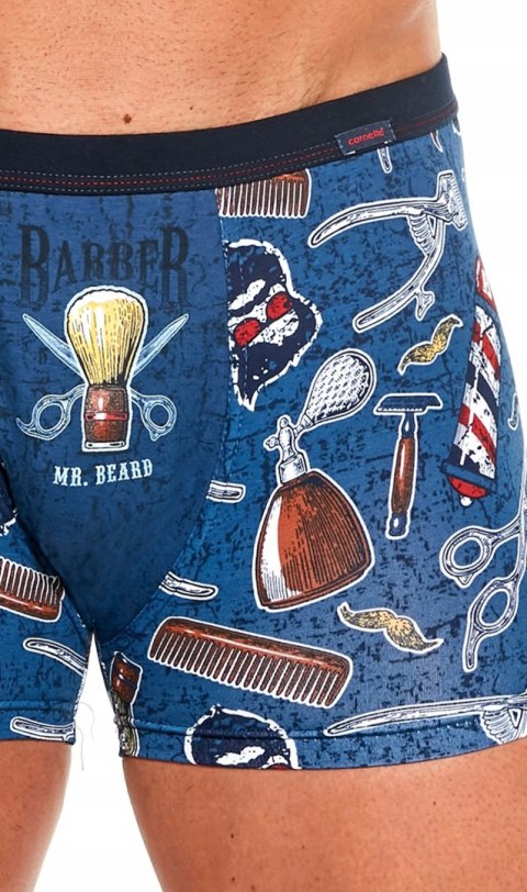 Bokserki męskie z NADRUKIEM szorty bawełniane CORNETTE TATTOO 199 - M