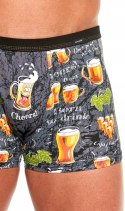 Bokserki męskie z NADRUKIEM szorty bawełniane CORNETTE TATTOO 201 - XL