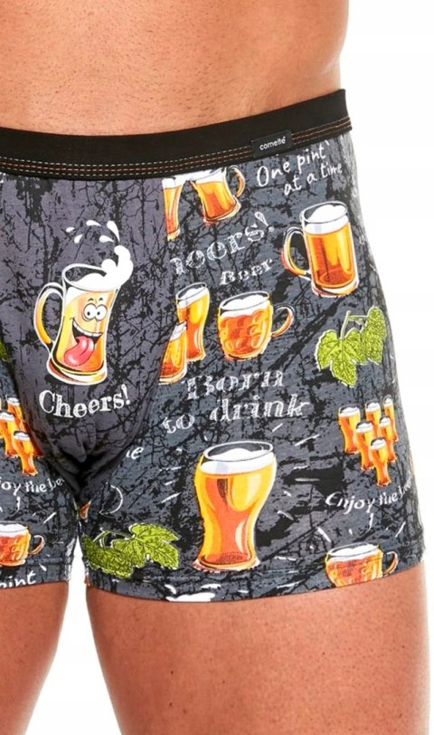 Bokserki męskie z NADRUKIEM szorty bawełniane CORNETTE TATTOO 201 - XL
