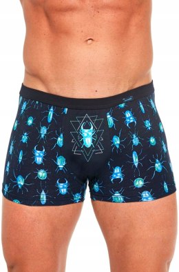 Bokserki męskie z NADRUKIEM szorty bawełniane CORNETTE TATTOO 202 - XXL