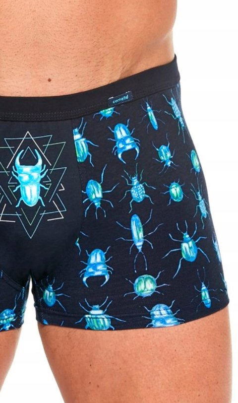 Bokserki męskie z NADRUKIEM szorty bawełniane CORNETTE TATTOO 202 - XXL