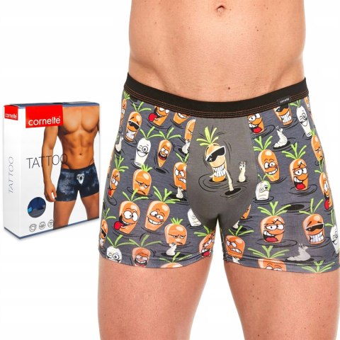Bokserki męskie z NADRUKIEM szorty bawełniane CORNETTE TATTOO 212 - XXL Bokserki męskie z NADRUKIEM szorty bawełniane CORNETTE TATTOO 212 - XXL