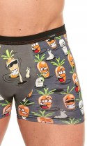 Bokserki męskie z NADRUKIEM szorty bawełniane CORNETTE TATTOO 212 - XL