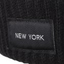 Czapka damska jesienna zimowa ciepła MORAJ naszywka NEW YORK