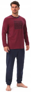 Piżama męska 100% BAWEŁNA z długim rękawem HENDERSON JARVIS - XXL
