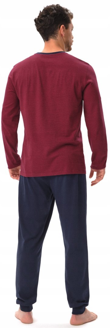 Piżama męska 100% BAWEŁNA z długim rękawem HENDERSON JARVIS - XXL