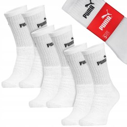 Skarpety długie sportowe 3-PAK białe PUMA CREW SOCK - 43-46