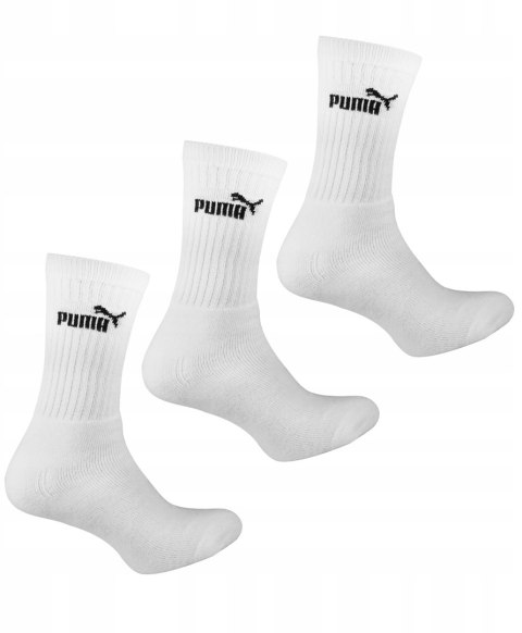 Skarpety długie sportowe 3-PAK białe PUMA CREW SOCK - 43-46 Skarpety długie sportowe 3-PAK białe PUMA CREW SOCK - 43-46