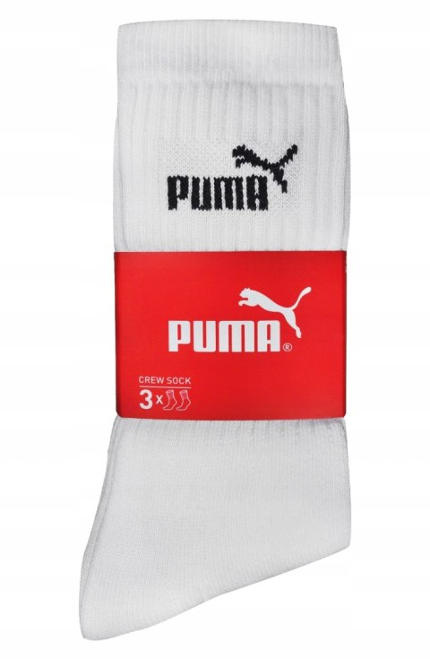 Skarpety długie sportowe 3-PAK białe PUMA CREW SOCK - 43-46 Skarpety długie sportowe 3-PAK białe PUMA CREW SOCK - 43-46