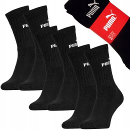 Skarpety długie sportowe 3-PAK czarne PUMA CREW SOCK - 35-38