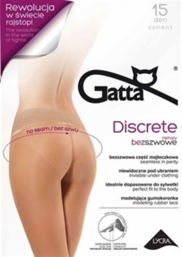 Gatta DISCRETE - Rajstopy damskie, część majtkowa bezszwowa 15 DEN