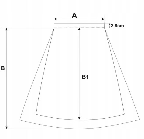 Długa kobieca SPÓDNICA elegancka zwiewna TIULOWA na gumce MORAJ - S/M