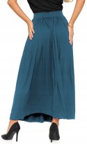 Długa kobieca SPÓDNICA maxi elegancka WISKOZOWA z kieszeniami MORAJ - S