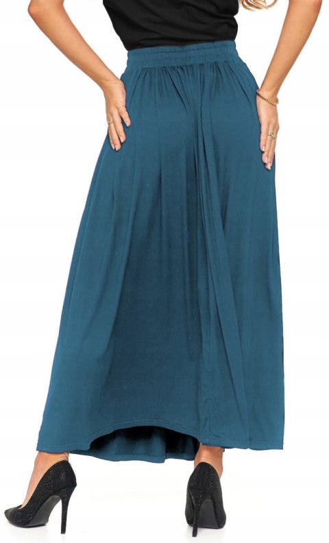 Długa kobieca SPÓDNICA maxi elegancka WISKOZOWA z kieszeniami MORAJ - S