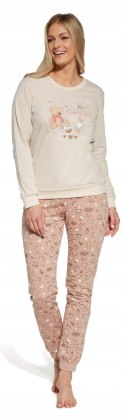 Piżama Damska Bawełniana CORNETTE długi rękaw - S