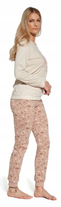 Piżama Damska Bawełniana CORNETTE długi rękaw - S