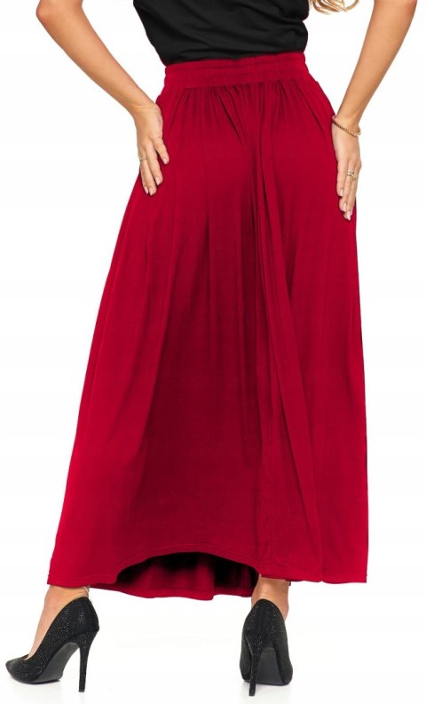 Długa kobieca SPÓDNICA maxi elegancka WISKOZOWA z kieszeniami MORAJ - S