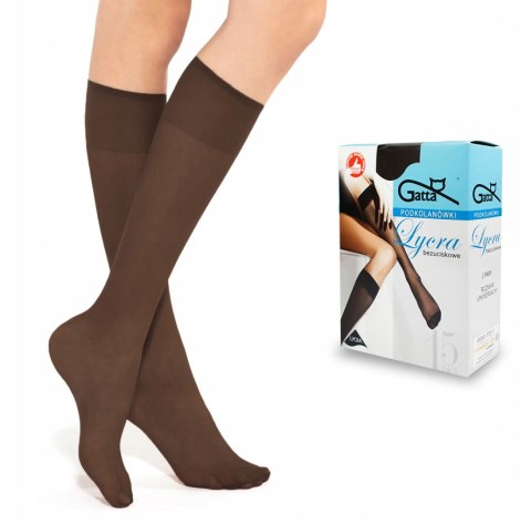 Podkolanówki 2 PARY GATTA LYCRA 15DEN moka Podkolanówki 2 PARY GATTA LYCRA 15DEN moka