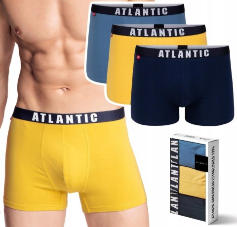 Bokserki męskie 3-PAK szorty ATLANTIC 3MH-011 - XL