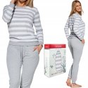 Piżama damska bawełniana DRESOWA długa CORNETTE MOLLY 634/30 - XL