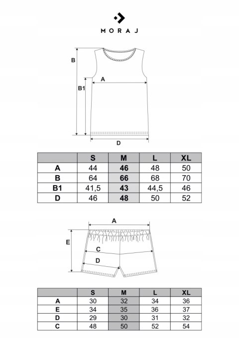 Piżama damska dwuczęściowa bez rękawów z falbankami bawełniana MORAJ - L