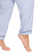 Piżama damska z krótkim rękawem w paski wiskozowa rozpinana MORAJ - M