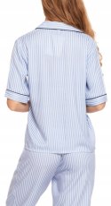 Piżama damska z krótkim rękawem w paski wiskozowa rozpinana MORAJ - S