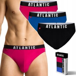 Slipy męskie 3 KOLORY majtki bawełniane sportowe ATLANTIC 3MP-094 - M