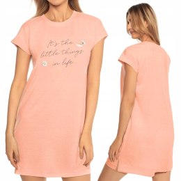 Koszula nocna damska 100% BAWEŁNA z krótkim rękawem HENDERSON ADORE - XL