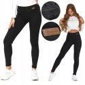 Legginsy ocieplane z wysokim stanem gładkie MORAJ - L/XL