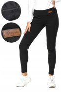 Legginsy ocieplane z wysokim stanem gładkie MORAJ - L/XL