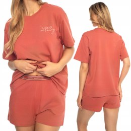 Piżama damska letnia 100% BAWEŁNA z krótkim rękawem HENDERSON ABSTRACT - XL