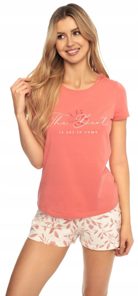 Piżama damska letnia 100% BAWEŁNA z krótkim rękawem HENDERSON ARLY - S