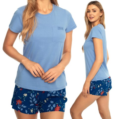 Piżama damska letnia BAWEŁNIANA z krótkim rękawem HENDERSON AVA - M